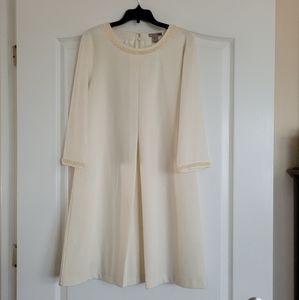 H&M cream pearls dress size 10